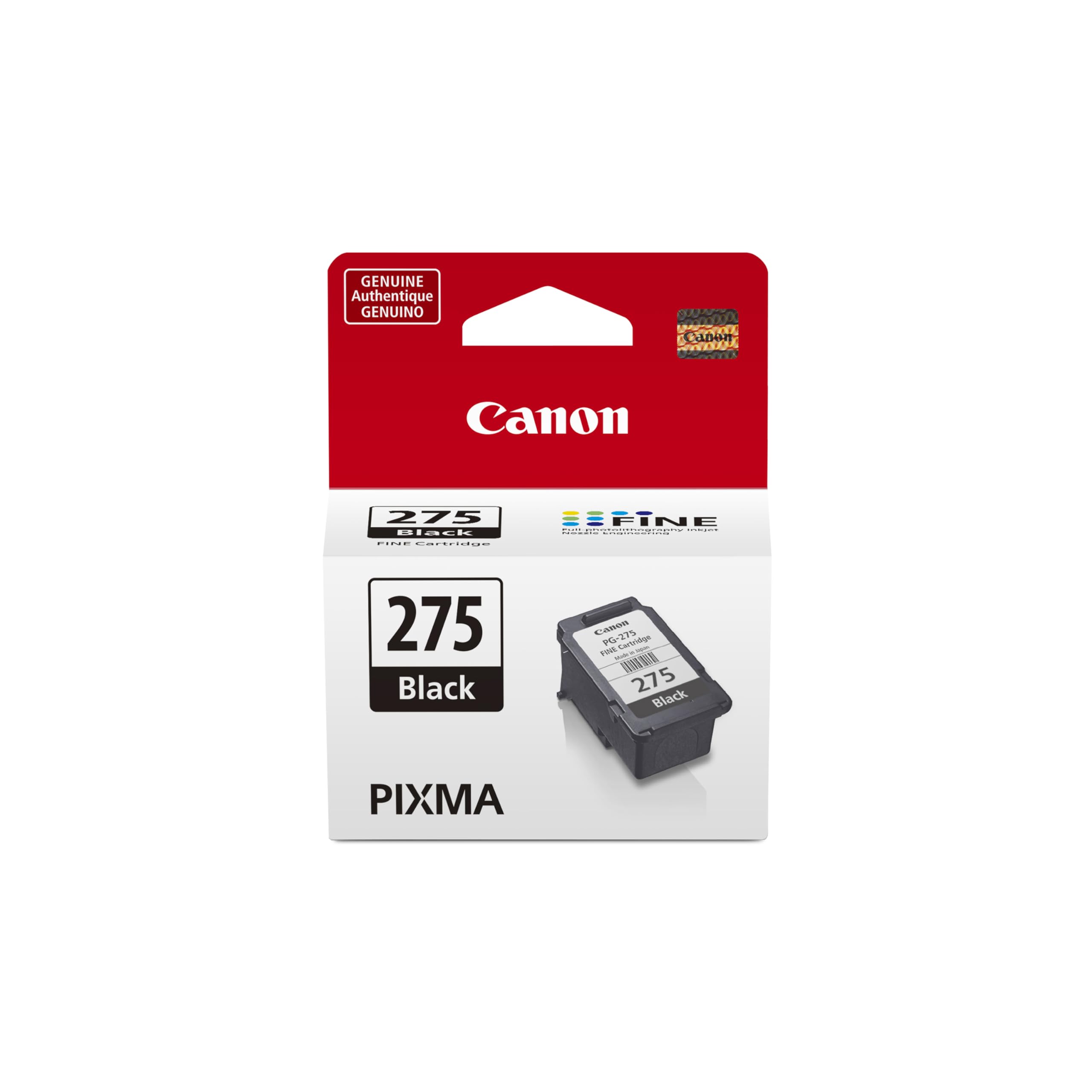 Canon Genuine PG-275 Black Ink Cartridge | Compatible with TS3520/3522, TR4720/4