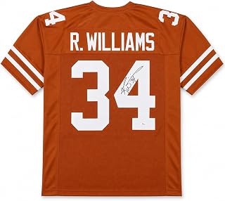 Ricky Williams Autographed Orange Football Jersey JSA Stock #265683