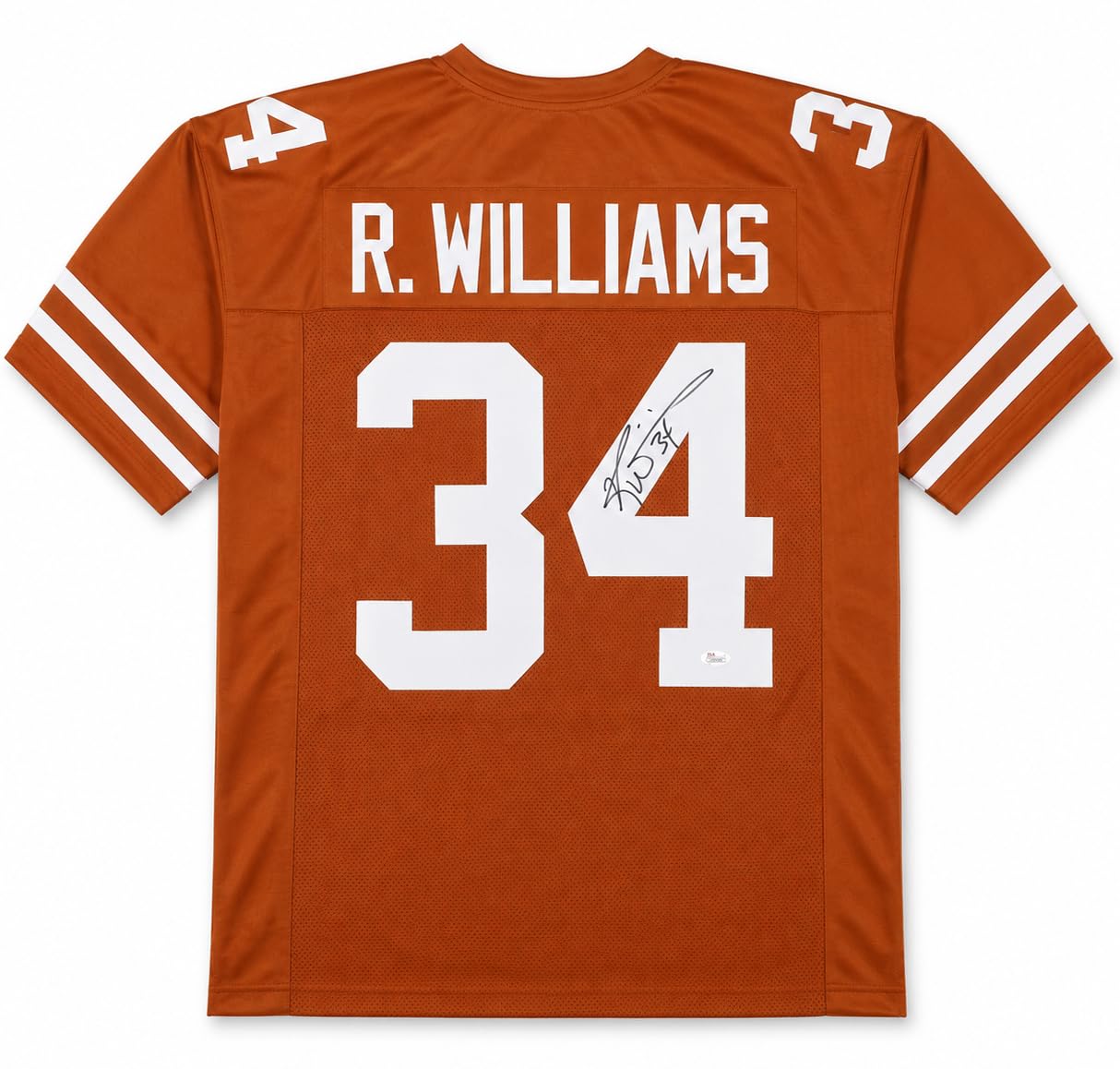 Ricky Williams Autographed Orange Football Jersey JSA Stock #265683