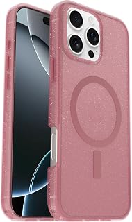 OtterBox iPhone 16 Pro Max Symmetry Seires Clear MagSafe Shock Resistant Slim Slim 3x MIL-STD 810G Tested Clear / Pink