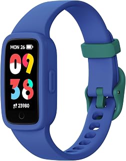 Vigor 3 Kids Fitness Tracker Smart Watch, AMOLED Screen for Boys Ages 5-15 | No Phone No App Required, 3ATM Waterproof, Pedometer, Heart Rate and Sleep Monitor, Vibrating Alarm, 10 Sport Modes, Reminder