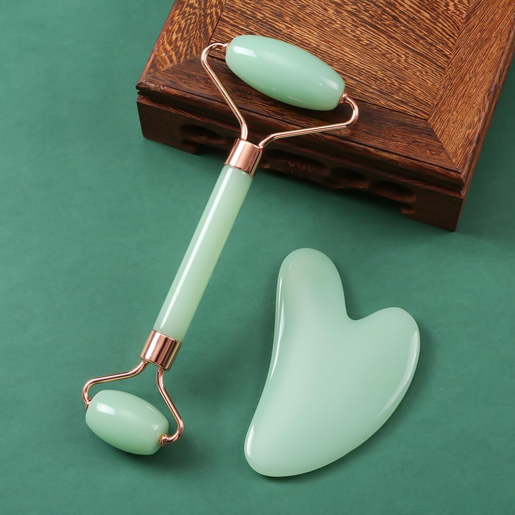 Facial Massager & Guasha Facial Roller & Gua Shiramole Skin Care Roller for Face