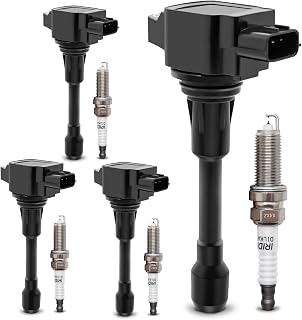 UF549 Ignition Coil & 9029 Double Iridium Spark Plug for Nissan Infiniti | Fits for 2007-2019 Nissan Altima Versa Sentra Rogue Cube NV200 Pathfinder Infiniti FX50 M56 QX60 QX70 C1696 & DILKA6RA11