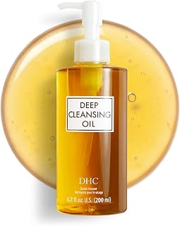 DHC Deep Cleansing Oil, Makeup Remover, Gentle Oil Cleanser, 6.7 oz | Facial Cleansing Oil, Blackhead Remover, Cleanses without Clogging Pores, Residue-Free, Fragrance and Colorant Free