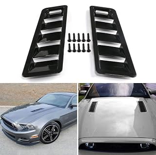WENJTP Hoods Vents Bonnet Cover Hood Scoop For Cars Vent Cover HTRACING (Black)