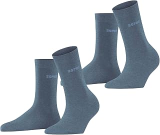 ESPRIT Women's Uni 2-Pack Socks Cotton Breathable