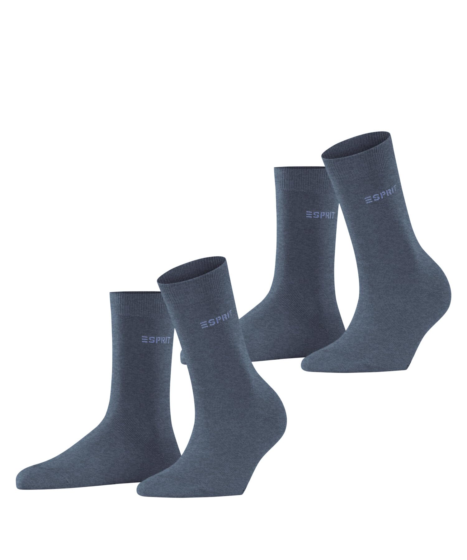 ESPRIT Women's Uni 2-Pack Socks Cotton Breathable