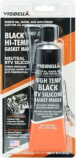 Visbella High Temperature RTV Silicone Gasket Maker, Sealed Oil Resistant Waterproof Quick Dry Liquid for Bonding Internal Combustion, Steam Turbines, Automotive Engine Parts 3.7OZ (Black)