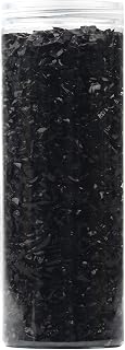 ZenQ Crushed Glass for Crafts, Resin Art. Black, 1.5 lbs