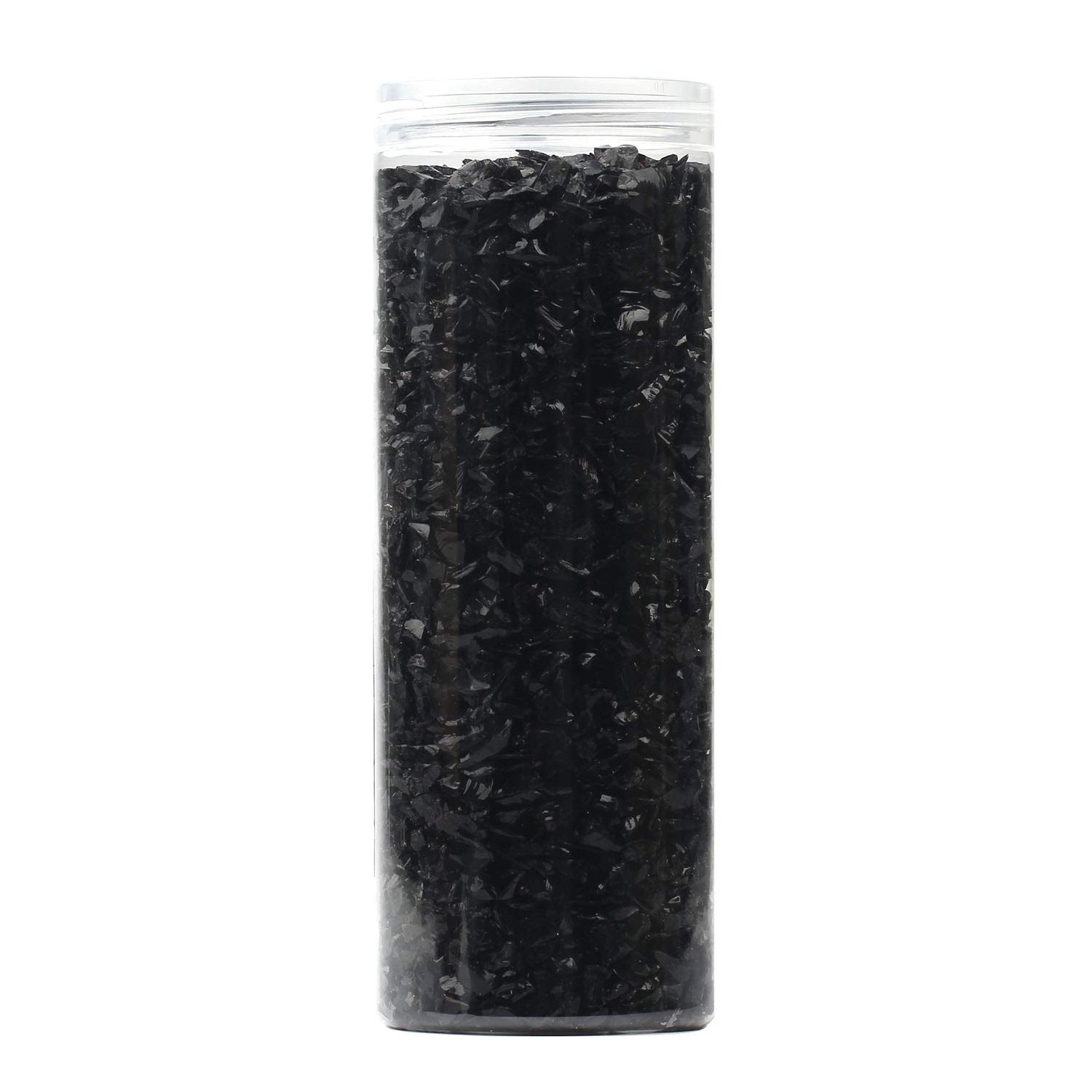 ZenQ Crushed Glass for Crafts, Resin Art. Black, 1.5 lbs
