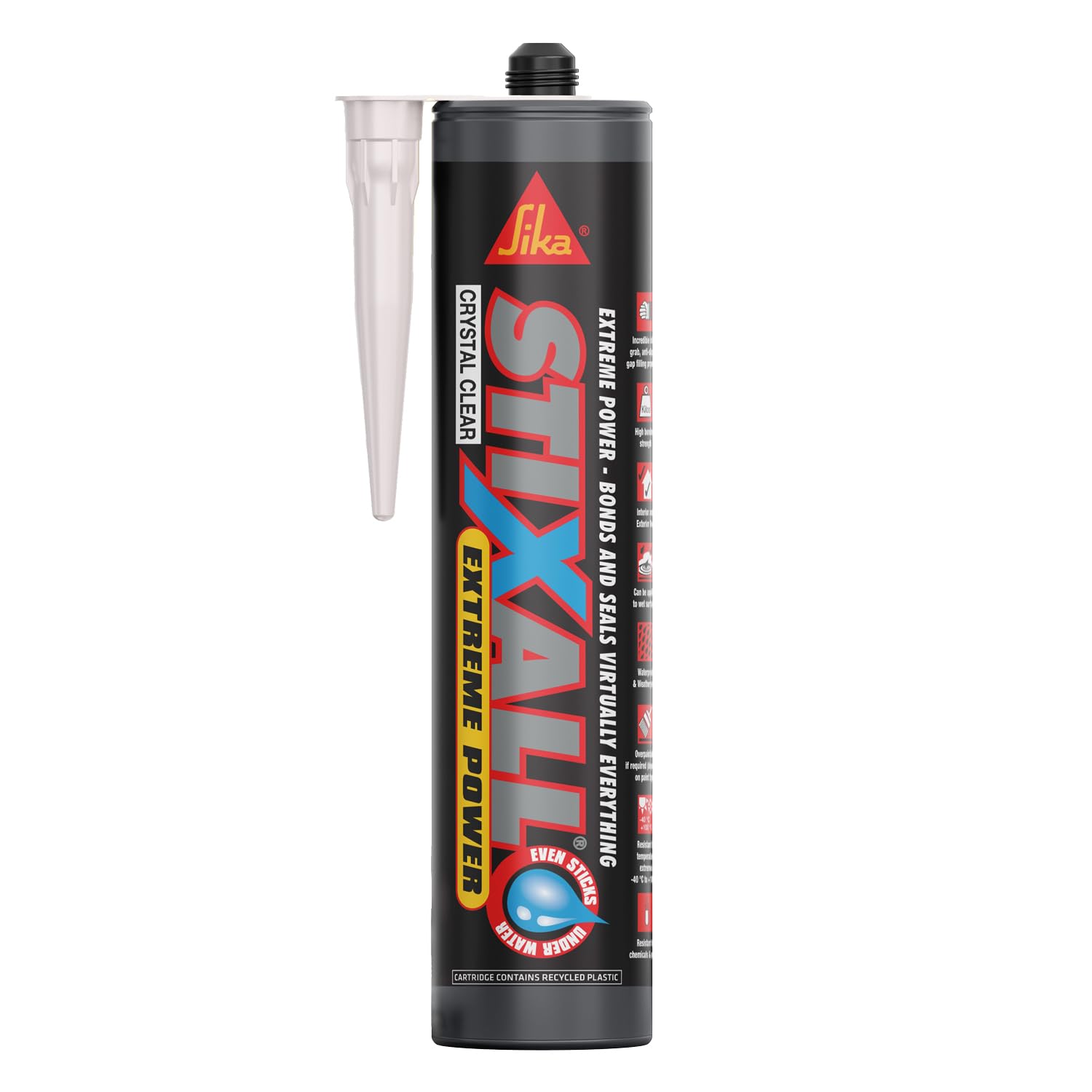 Sika Stixall Extreme Power Sealant And Adhesive, Crystal Clear, 290ml | Waterpro