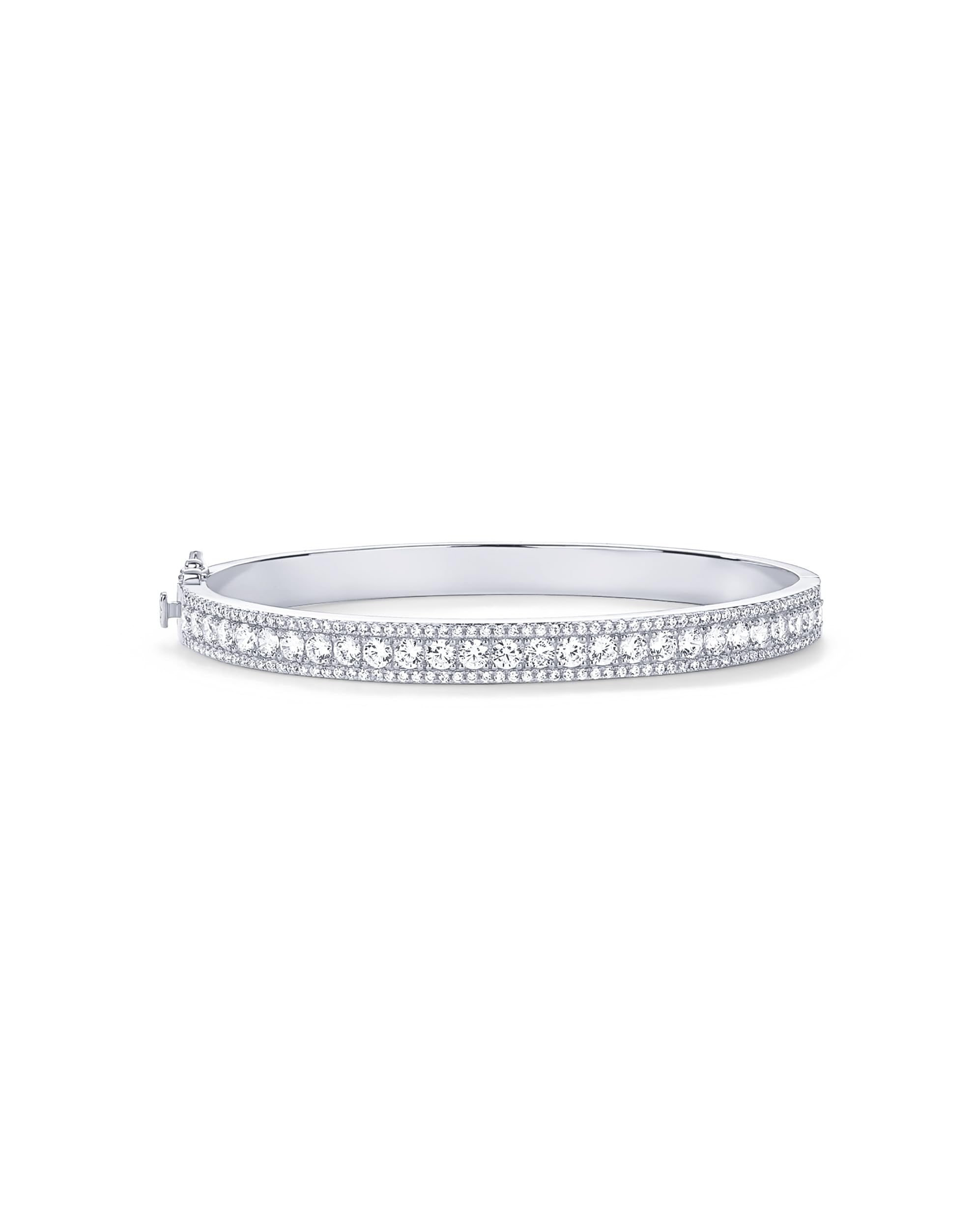 PAVOI 14K Gold Plated Cubic Zirconia Bangle Tennis Bracelets for Women