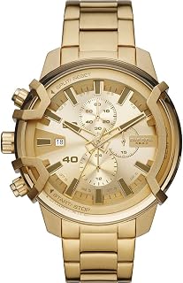 Diesel Griffed Uhr für Herren, Quarz-Chronographenwerk mit Edelstahlarmband