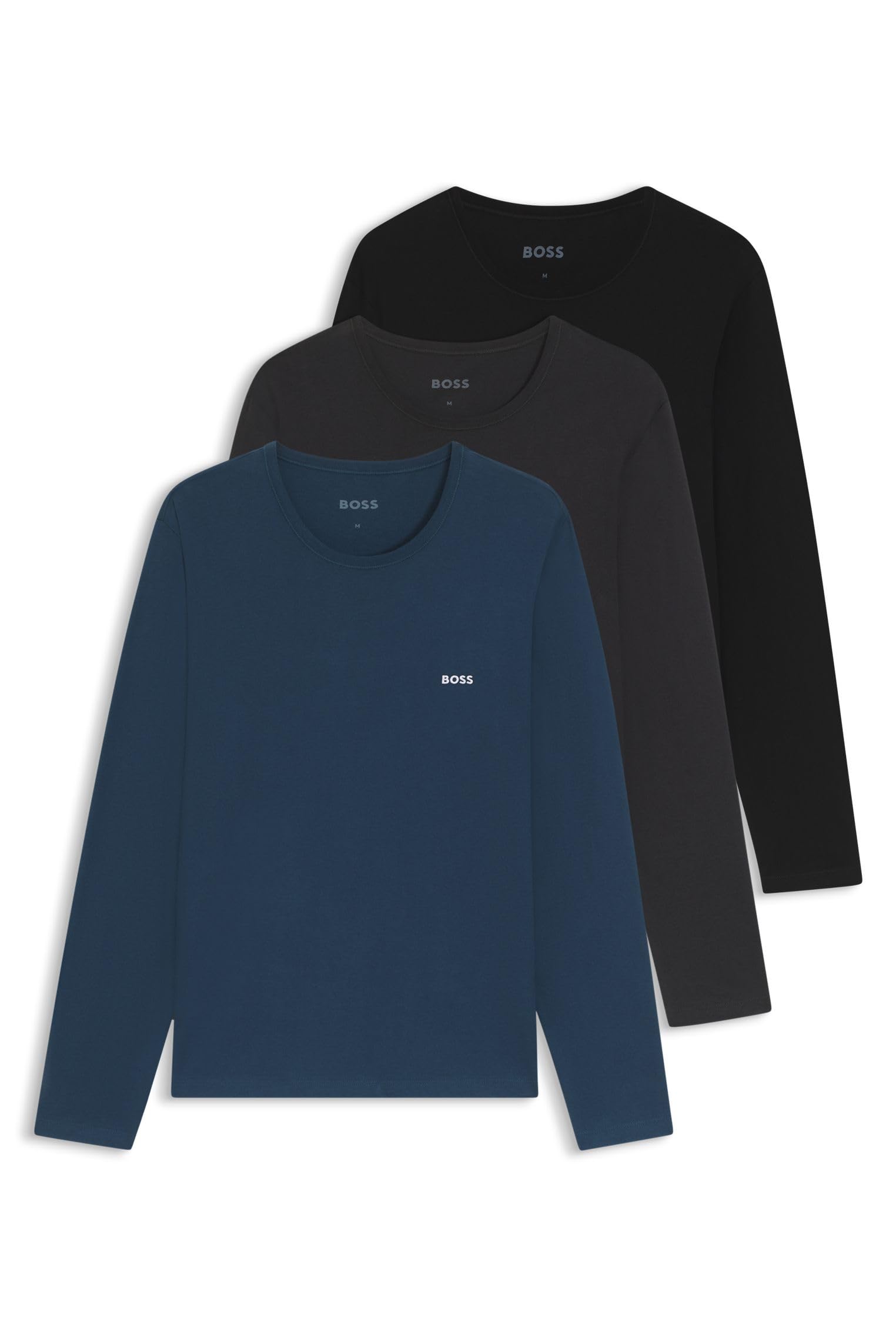 Boss Lsshirtrn 3p Classic 10243514 Underw_Men's Long-Sleeved Shirt (Pack of 1)