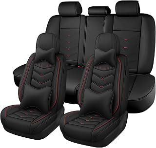 Car Seat Cover for Toyota Tacoma 2000-2026, Seat Cover Full Set,Non-Slip Waterproof seat Cover,Wear-Resistant Nappa Leather car seat Covers. (Luxury 5 Seats/Black)