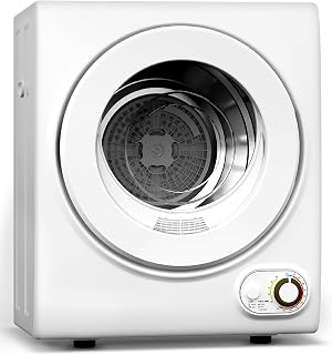 Feelfunn 850W Portable Clothes Dryer with 4 Automatic Drying Modes | Runs on 110V and Combines a Stainless Steel Tub with a Simple Control Knob for Compact Living Spaces