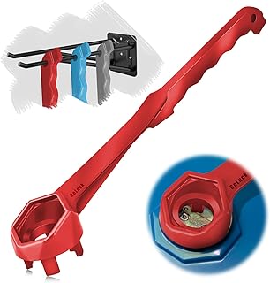 Bung Wrench, 3-in-1 Drum Wrench Upgraded, Aluminum Barrel Opener Tool for Opening 10 15 20 30 55 Gallon Drum, Fits 2" and 3/4" Bung Cap Blue