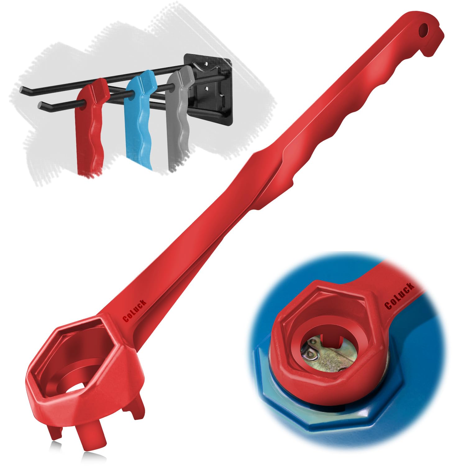 Bung Wrench, 3-in-1 Drum Wrench Upgraded, Aluminum Barrel Opener Tool for Openin
