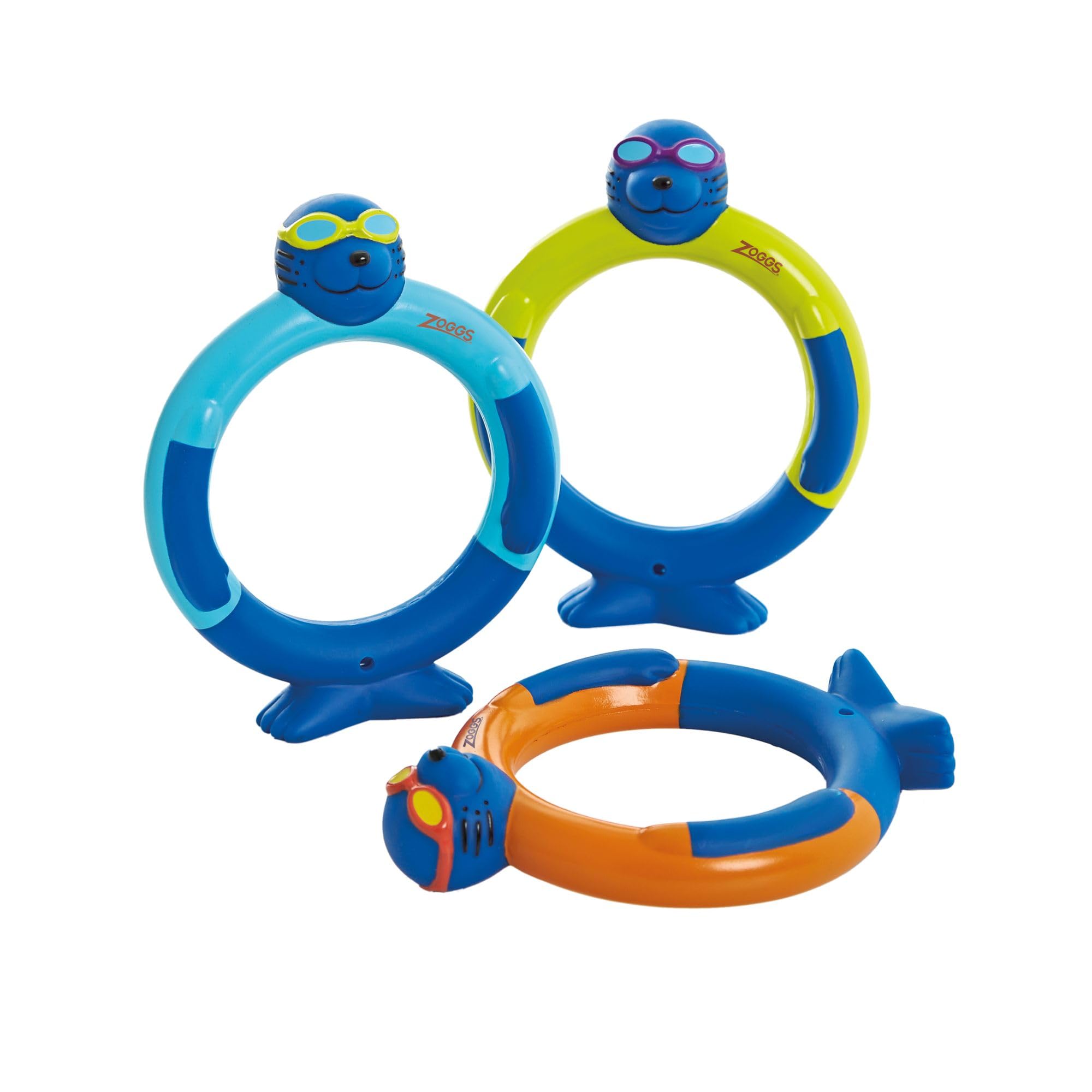 Zoggs Children's Zoggy Dive Rings Pool Toy and Game (Pack of 3)