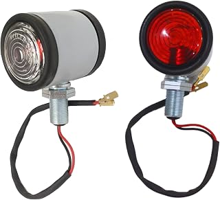 APSMOTIV Tractor Rear Lights 2X Side Indicator Lamp Flasher Light Tractor 2N 9N 8N 600 800 Naa Grey Tractor Headlight Butler 310066F Butler Style Assembly With 12V Bulbs