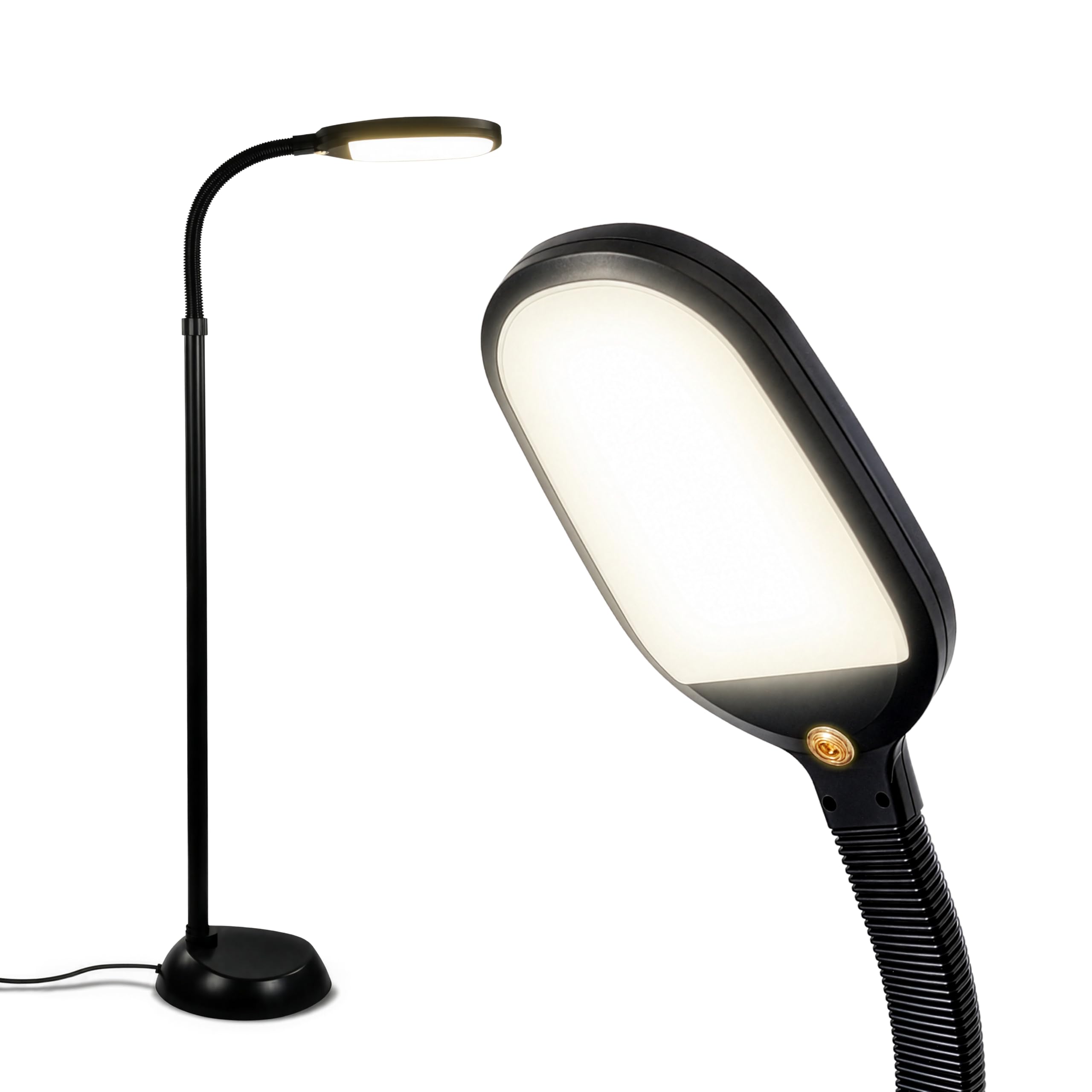Brightech Litespan - Bright LED Floor Reading Lamp for Over Chair Crafts and Rea