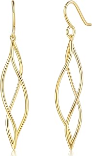 Gold Dangle Earrings 14K Gold Earrings for Women