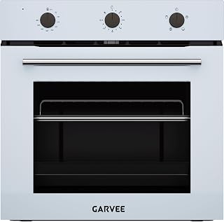 Garvee 24 Inch Single Wall Oven, 2.5 Cu.ft. Built-in Electric Oven with 4 Cooking Functions, 3000W Power, Mechanical Knob Control, Low-e Glass Door, Cooling Fan, Easy Clean Enamel Interior, White
