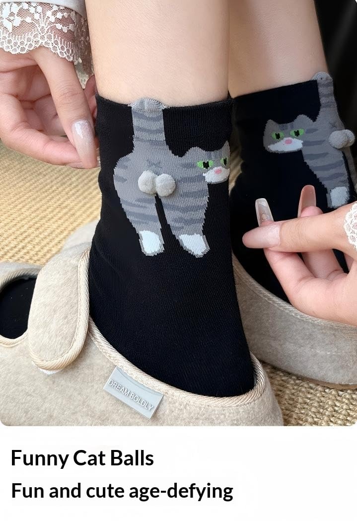 Lot de 5 paires de chaussettes mi-mollet fantaisie pour homme et femme, motif ch