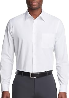 Van Heusen Poplin Regular Fit Solid Point Collar Dress Shirt Elegant Men's Shirt