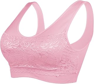 Litthing Women's Lace Bra without Underwire for Sports