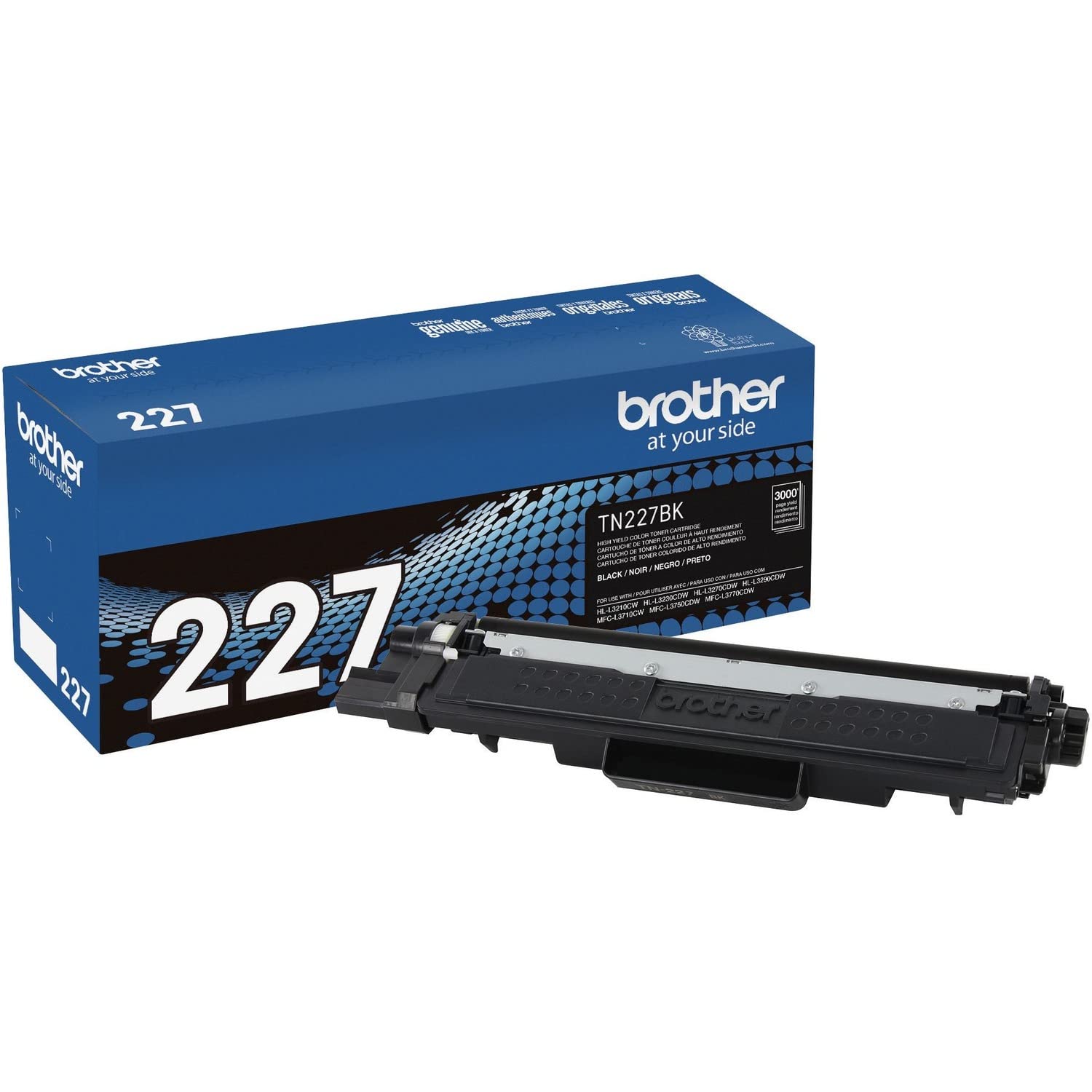 Brother Genuine TN227, TN227BK, High Yield Toner Cartridge, Replacement Black To