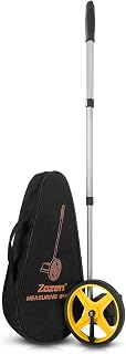 Zozen 6-Inch Measuring Wheel in Feet and Inches, Telescopic Handle, Yellow | One-Key Reset, Starting Point Arrow, Portable with Carrying Bag, Mechanical Measure Wheel Max 9,999 Ft, Adapt Various Roads