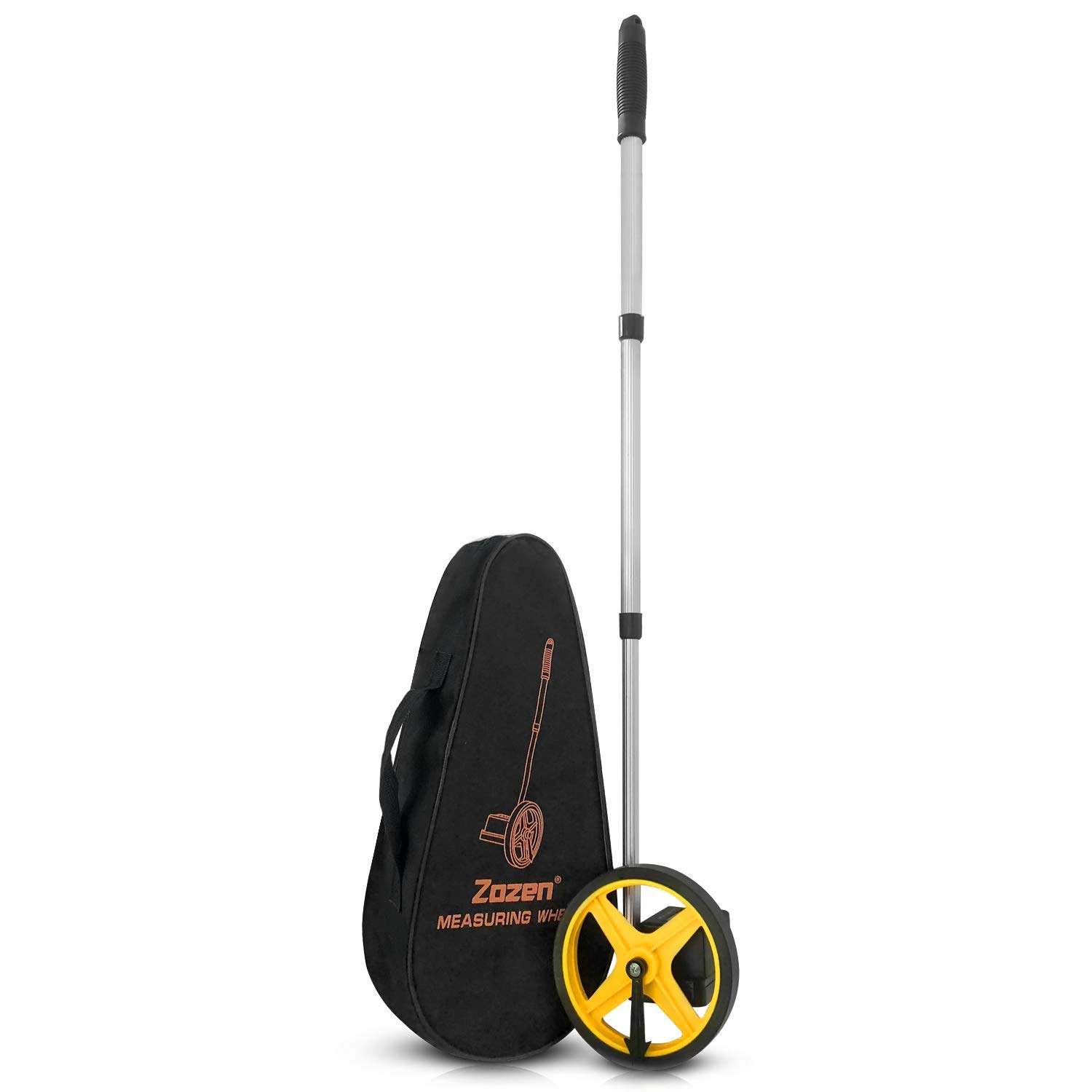 Zozen 6-Inch Measuring Wheel in Feet and Inches, Telescopic Handle, Yellow | One