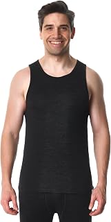 Merino.tech 100% Merino Wool Men Tank Top - Moisture Wicking Base Layer Top