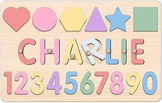 Name Puzzle for Kids Personalized, 1st Birthday Girl Gifts, Montessori Learning Toddler Toys for Boy Girl Alphabet Puzzle ，Personalized Baby Gifts for 1+ Year Old Boys Christmas Baby