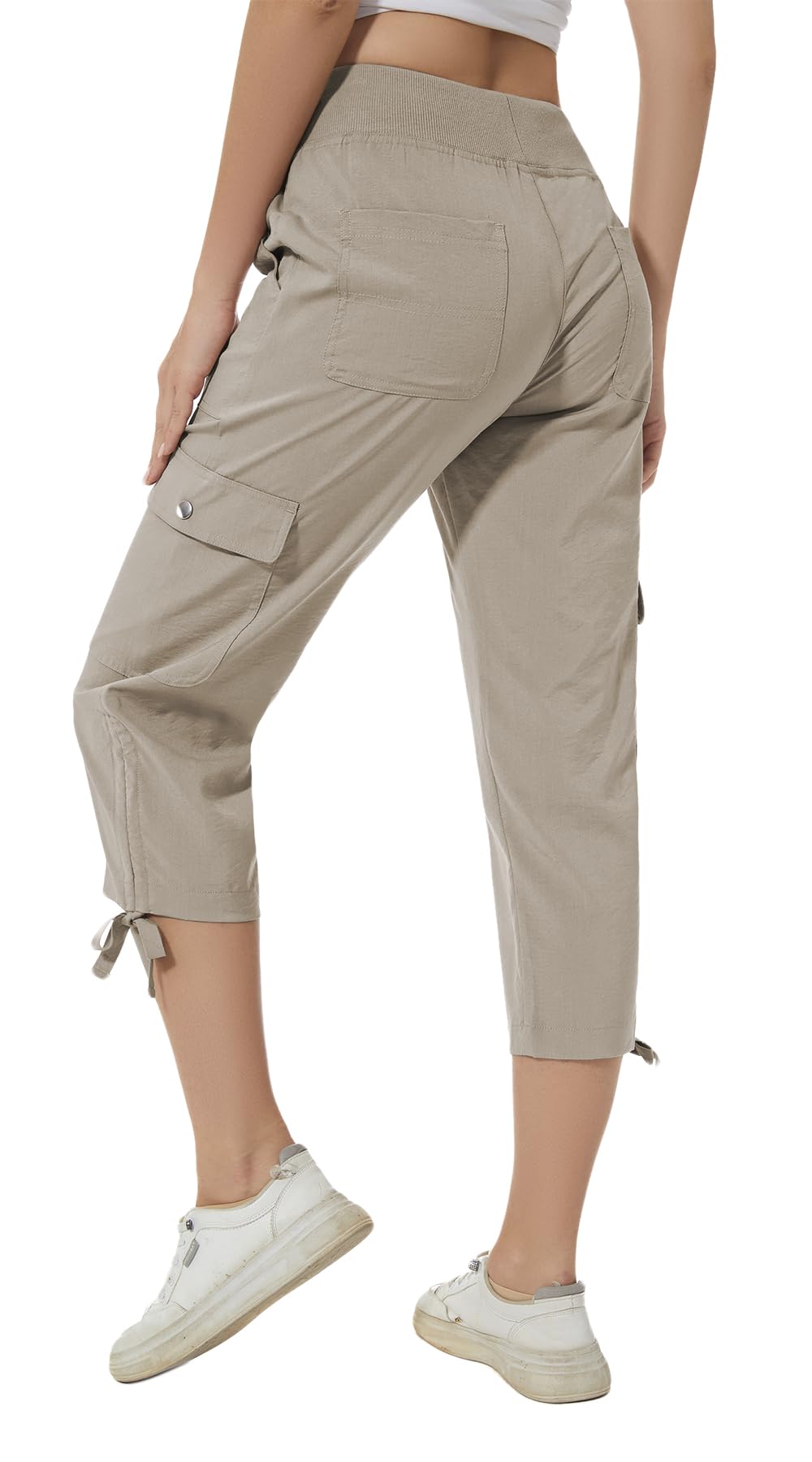 Huayuzh womens cargo cropped pants 3/4 pants summer cargo pants lightweight brea