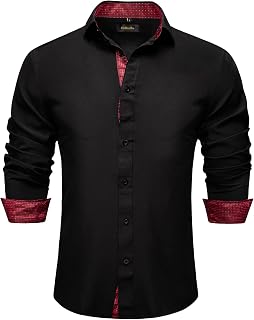 DiBanGu Dress Shirts for Men Long Sleeve Button Down Shirt Business Casual