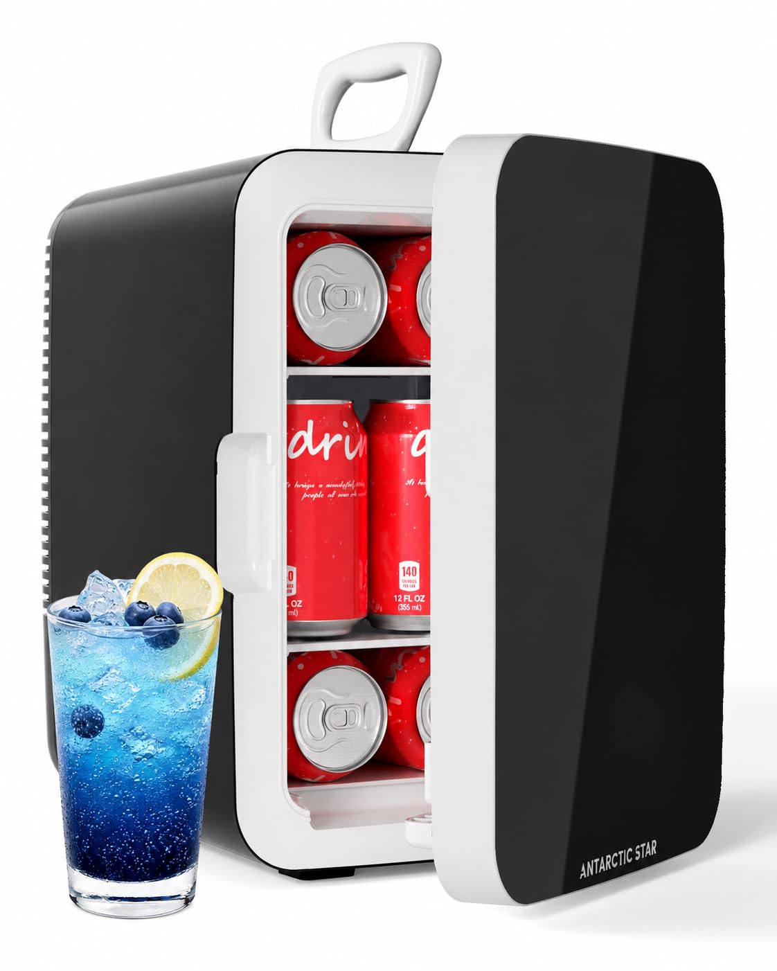 Antarctic Star 10L Portable Compact Refrigerator, 2.6 Gal Mini Personal Fridge S