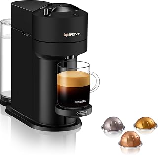 Nespresso Vertuo Next ENV120.BM Capsule Coffee Machine, Single-Serve, 5 Cup Sizes, Centrifusion Technology, Welcome Set Included, Matt Black