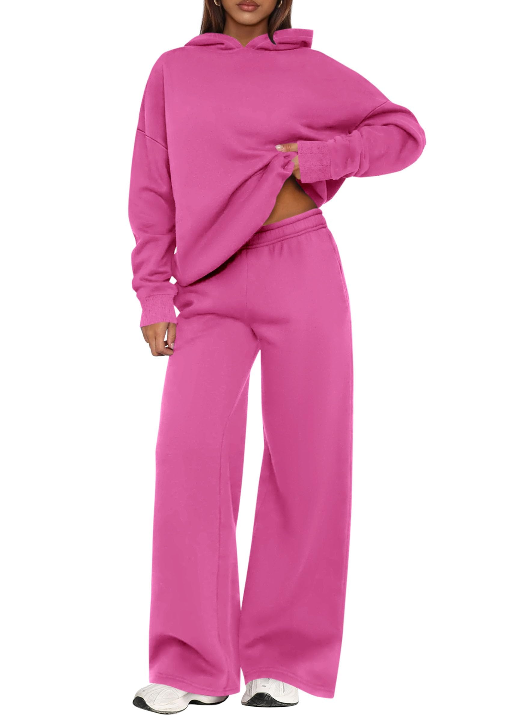 PRETTYGARDEN Women Jumpsuit 2 Piece Set 2025 Casual Winter Hooded Long Sleeve Lo