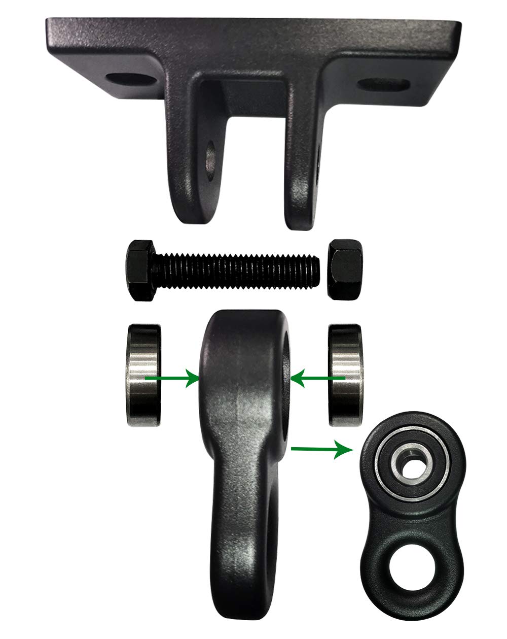 ABUSA Heavy Duty Black Swing Hangers Screws Bolts Included Over 5000 lb Capacity