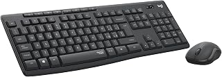 Logitech MK295 Silent Wireless Combo keyboard/mouse | SilentTouch technology, numeric keypad, optical tracking, wireless, 90% less noise, ITA QWERTY - Grey
