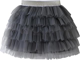 DXTON Little Girls Tutu Skirt for Toddler Casual Birthday Party Weeding Multicoloured Tulle Skirts for 3-8 Years