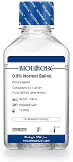 CryoKing 0.9% Normal Saline Solution, Sterile Sodium Chloride, 500mL | 0.1 Micron Filtered, Ready-to-use Saline Water, No Additives, Laboratory Research Use Only