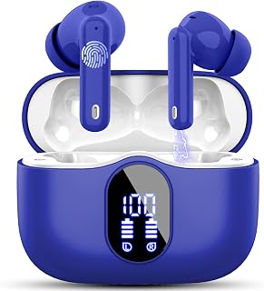 Btootos Bluetooth Headphones, Bluetooth 5.4 Wireless Earbuds with App Sport In Ear, Wireless Earbuds 40 Hours Playtime, LED Charging Case, ENC Microphone