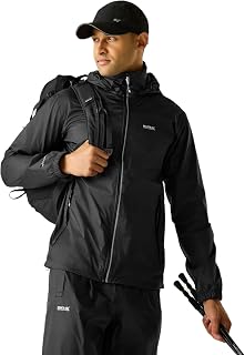 Regatta Lyle IV Waterproof and Breathable Hidden Mesh Lining Hooded Active Cover Jackets Waterproof Shell Men (Pack of 1)