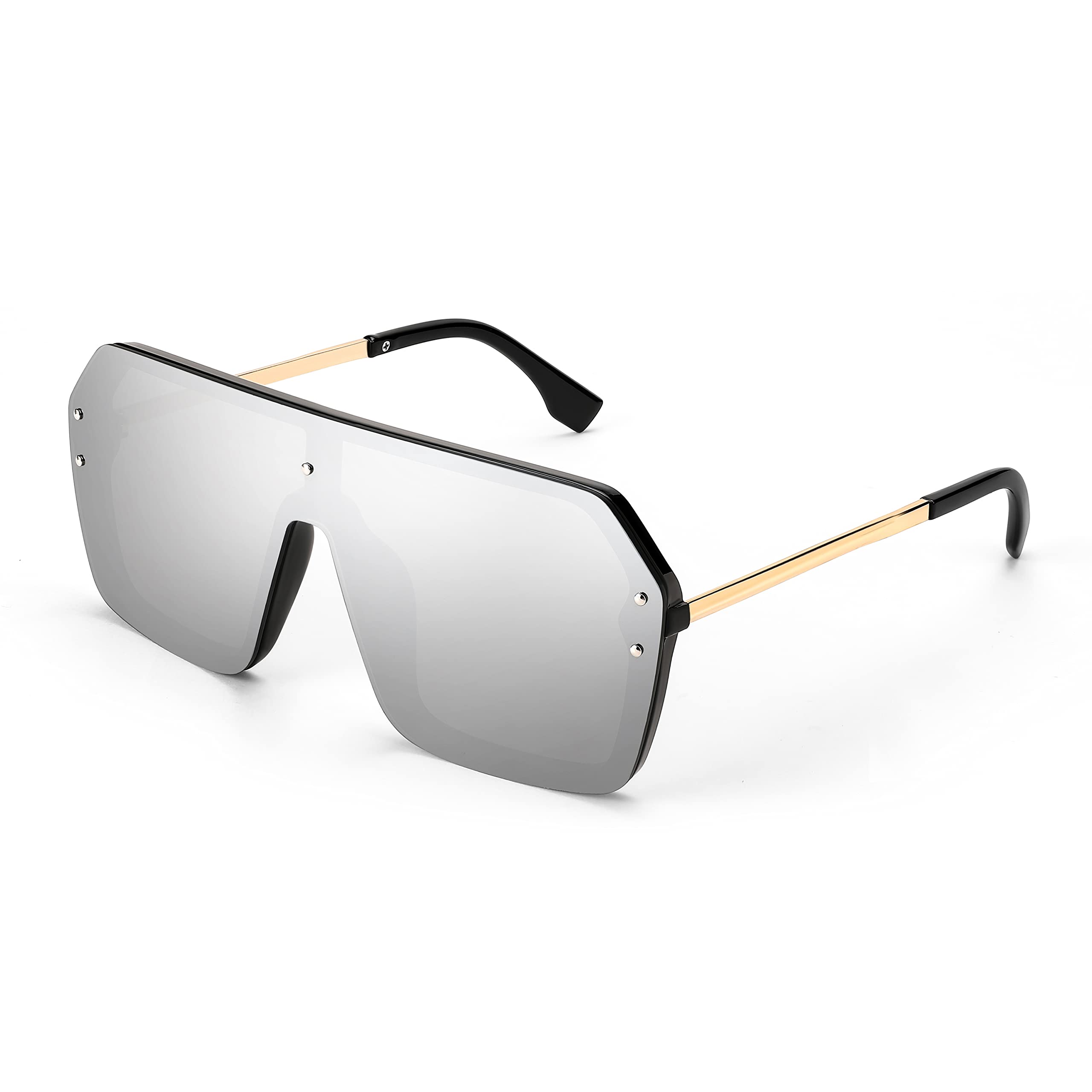 FEISEDY Classic Siamese One Piece Sunglasses Nice Rimless Stylish Retro Design f