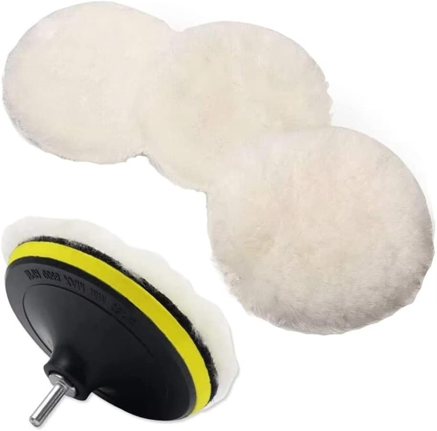 IPELY 6 Pcs 6 Inch Wool Polishing Buffing Pad Polishing Buffing Wheel for Drill 