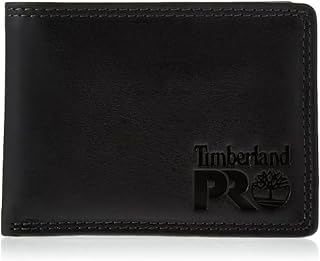 Timberland PRO Mens Leather RFID Wallet with Removable Flip Pocket Card Carrier Wallet
