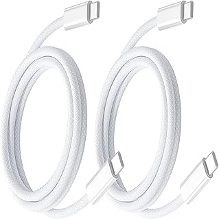 HXCRO Usbc Cable 60W Fast Charge, USB C to USB C Cable 2 Pack 3FT Braided, Durable USB C Cable 480Mbps Sync 12000+ Bend Test for iPhone, Samsung Car & Office